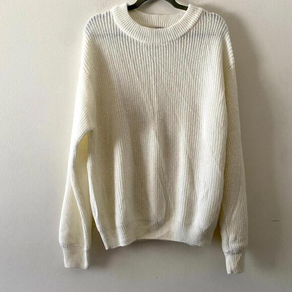 PRINCESS POLLY cotton cream Crewneck sweater - Picture 2 of 6
